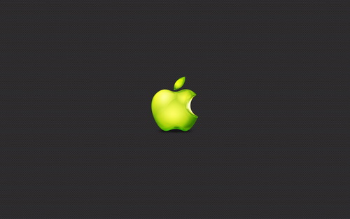 apple как зеленое откусанное яблоко