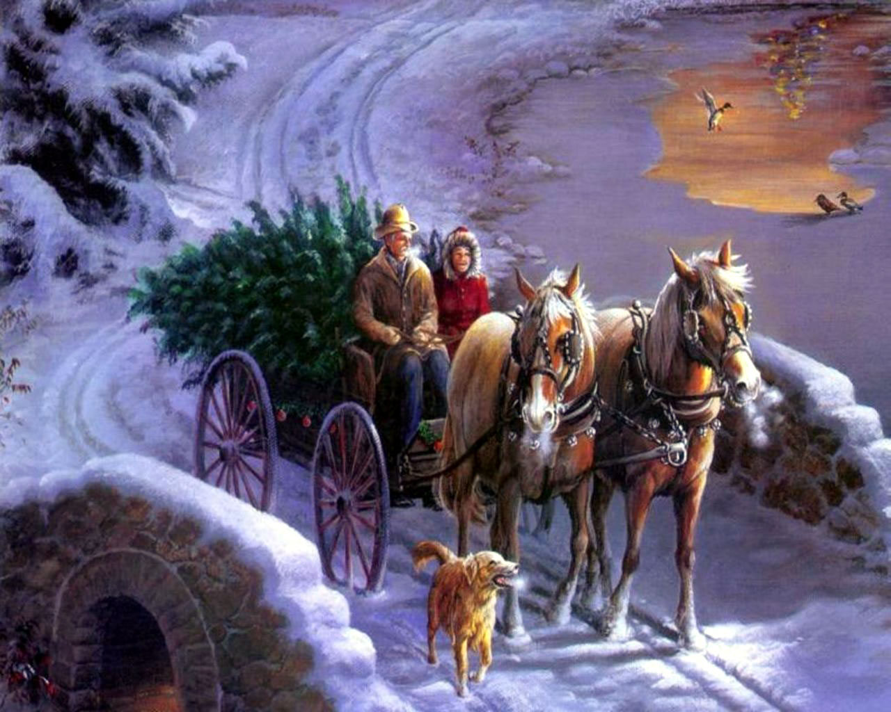 Рождественские и новогодние обои